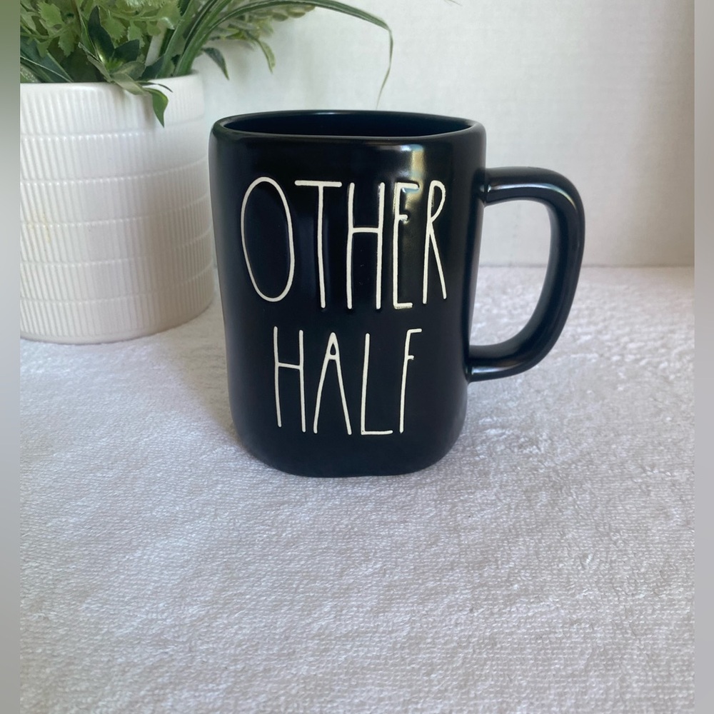 Rae Dunn Black 'Other‎ Half' Mug